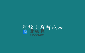 财经小辉辉战法