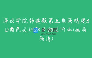 深夜学院韩建毅第五期高精度3D角色实训职业向进阶班(画质高清)