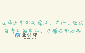 亚马逊申诉实操课，商标、版权及专利的申诉，店铺安全必备