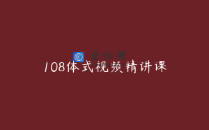 108体式视频精讲课