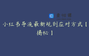 小红书导流最新规则应对方式【揭秘】