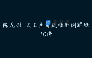 陈龙羽-文王圣卦疑难卦例解班10讲