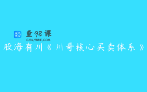股海有川《川哥核心买卖体系》