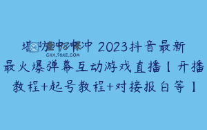 塔防冲冲冲–2023抖音最新最火爆弹幕互动游戏直播【开播教程+起号教程+对接报白等】