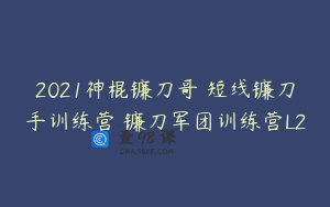 2021神棍镰刀哥 短线镰刀手训练营 镰刀军团训练营L2