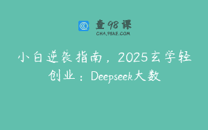 小白逆袭指南，2025玄学轻创业：Deepseek大数