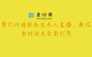 聚亿传媒张先生无人直播，教程素材话术全套打包