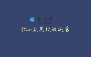 张sir豆荚投放运营