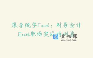 跟李锐学Excel：财务会计Excel职场实战特训营