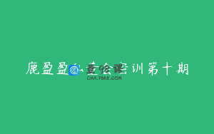 鹿盈盈私董会密训第十期