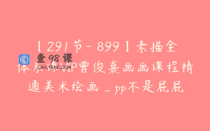 【291节-￥899】素描全体系课VIP曾俊熹画画课程精通美术绘画_pp不是屁屁