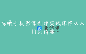 陈曦手机影像创作实战课程从入门到精通