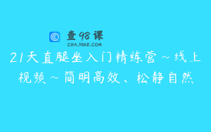 21天直腿坐入门精练营~线上视频~简明高效、松静自然
