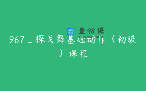 967_探戈舞基础动作（初级）课程