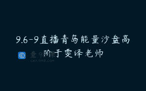 9.6-9直播青岛能量沙盘高阶于雯译老师