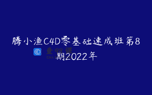 腾小渔C4D零基础速成班第8期2022年