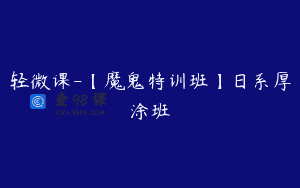 轻微课-【魔鬼特训班】日系厚涂班