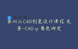 昼研社C4D创意设计课程 灰昼-C4D ip 角色绑定