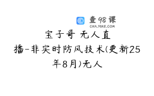 宝子哥・无人直播-非实时防风技术(更新25年8月)无人