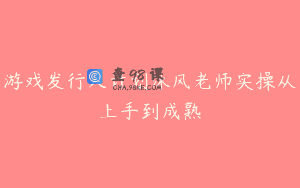 游戏发行人计划沐风老师实操从上手到成熟