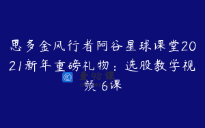 思多金风行者阿谷星球课堂2021新年重磅礼物：选股教学视频 6课