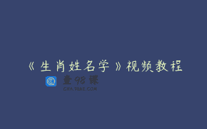 《生肖姓名学》视频教程