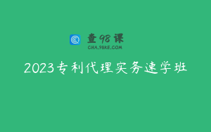 2023专利代理实务速学班