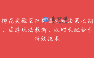梅花实验室社群连怼玩法第七期，连怼玩法最新，改时长配合卡特效技术