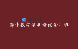 郭伟数学清北培优全年班