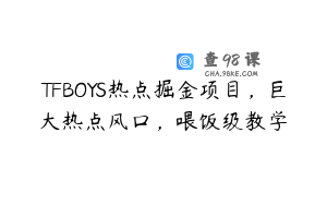 TFBOYS热点掘金项目,巨大热点风口,喂饭级教学
