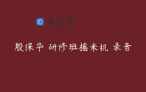 殷保华 研修班摇米机 录音