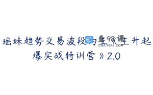 瑶妹趋势交易波段为王《主升起爆实战特训营》2.0
