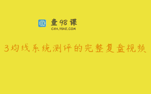 3均线系统测评的完整复盘视频