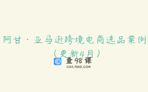 阿甘·亚马逊跨境电商选品案例（更新4月）