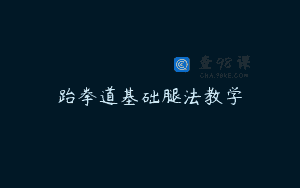 跆拳道基础腿法教学