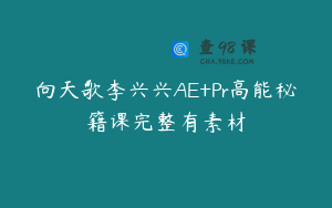 向天歌李兴兴AE+Pr高能秘籍课完整有素材