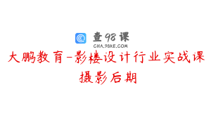 大鹏教育-影楼设计行业实战课 摄影后期