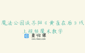 魔法公园谈苏阳《黄雀在后》线上视频魔术教学