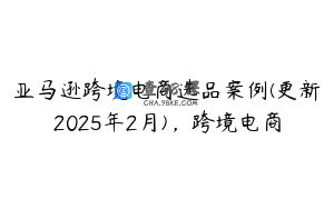 亚马逊跨境电商选品案例(更新2025年2月),跨境电商