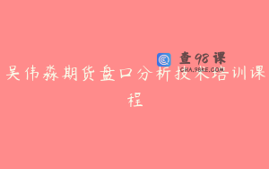 吴伟淼期货盘口分析技术培训课程