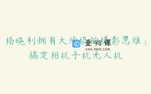 杨晓利拥有大师级的摄影思维：搞定相机手机无人机