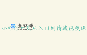 小程序开发从入门到精通视频课