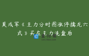 莫成军《主力分时图涨停擒龙六式》买在主力洗盘后