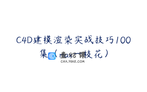 C4D建模渲染实战技巧100集（max一枝花）
