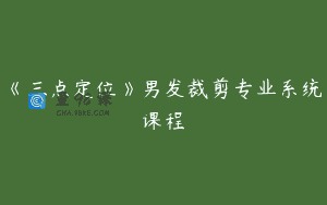 《三点定位》男发裁剪专业系统课程