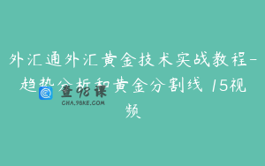 外汇通外汇黄金技术实战教程-趋势分析和黄金分割线 15视频