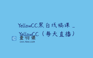 YellowCC黑白线稿课_YellowCC（每天直播）