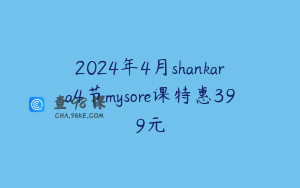 2024年4月shankara4节mysore课特惠399元