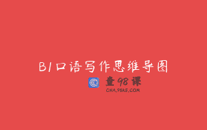 B1口语写作思维导图