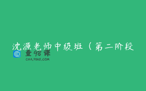 沈源老师中级班(第二阶段